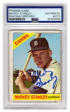 Mickey Stanley Signed Detroit Tigers 1966 Topps Rookie Baseball Card #198 -(PSA)