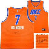 THUNDER CHET HOLMGREN AUTOGRAPHED RED FANATICS JERSEY SIZE XL BECKETT 234063