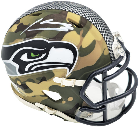 KENNETH WALKER III AUTOGRAPHED SEAHAWKS CAMO SPEED MINI HELMET BECKETT 230068