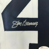 Autographed/Signed JIM BUNNING Detroit White Baseball Jersey JSA COA Auto