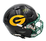 Brett Favre Signed Packers Speed Flex Authentic Custom Gloss Black w/ Yellow G