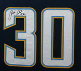 AUSTIN EKELER (Chargers dark blue SKYLINE) Signed Autographed Framed Jersey JSA