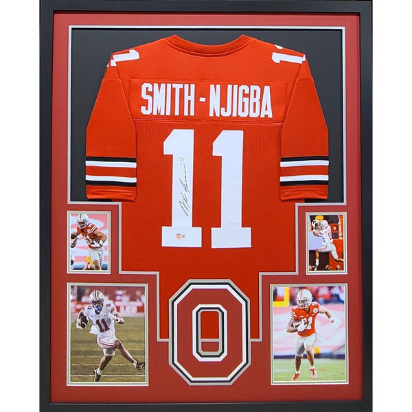 Jaxon Smith-Njigba Autographed Signed Framed Ohio State Jersey BECKETT