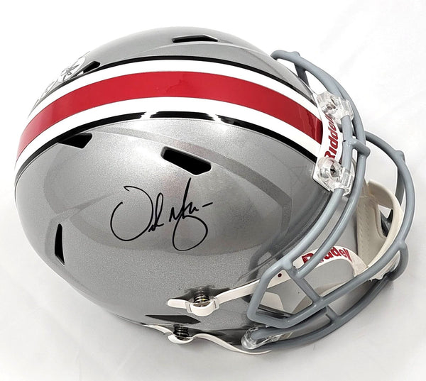 Urban Meyer Autographed Ohio State Buckeyes Replica Speed Helmet Beckett Witness