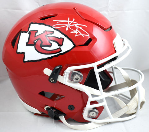 Travis Kelce Autographed Chiefs F/S SB 57 Speed Flex Helmet - Beckett W Hologram