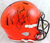 Jeremiah Owusu Koramoah Signed Browns F/S Speed Helmet w/Insc.-Beckett W Holo