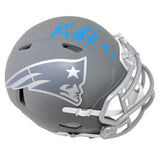 Rob Gronkowski New England Patriots Signed Riddell Slate Mini Helmet JSA