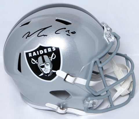 Maxx Crosby Autographed Raiders F/S Speed Helmet-Beckett W Holo *Black