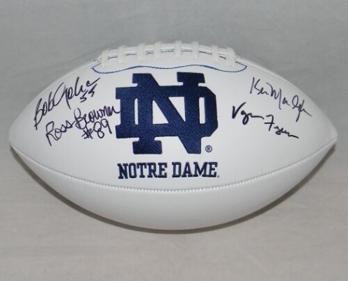 ROSS BROWNER BOB GOLIC KEN MACAFEE VAGAS FERGUSON SIGNED NOTRE DAME FOOTBALL