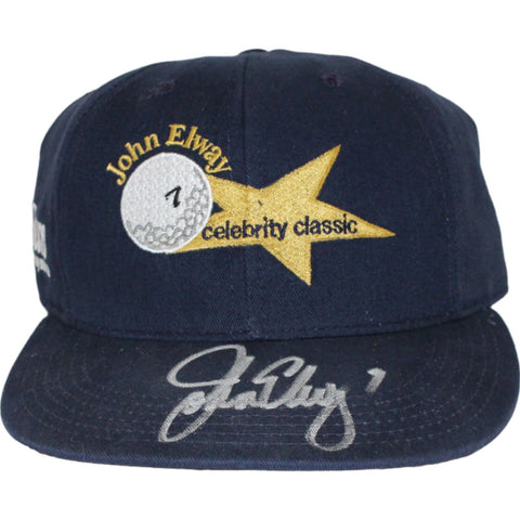 John Elway Autographed Celebrity Classic Blue Hat Beckett 44294