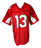 Kurt Warner Arizona Signed Red Football Jersey JSA Hologram