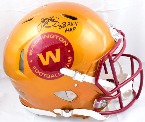 John Riggins Signed Washington F/S Flash Speed Auth Helmet w/SB MVP-BeckettWHolo