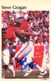 Steve Grogan Signed New England Patriots Mini Poster 21/50 Beckett 46120