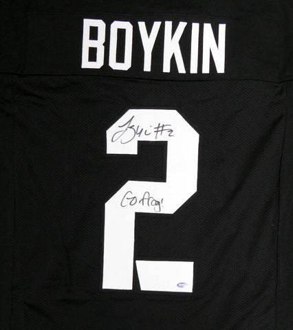 TCU TREVONE BOYKIN AUTOGRAPHED SIGNED BLACK JERSEY "GO FROG!" MCS HOLO 107907