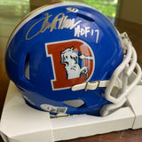 Terrell Davis Autographed Signed Denver Broncos Old D Mini Helmet HOF 17 Beckett