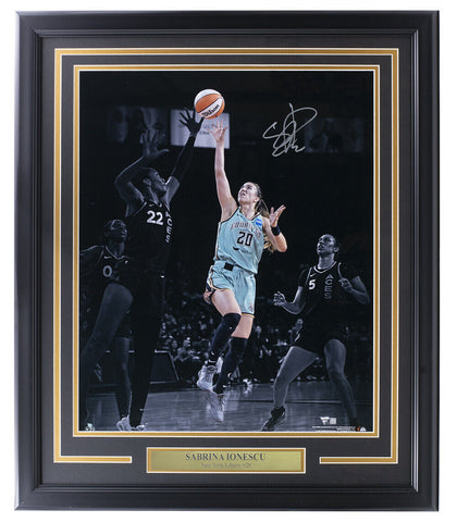 Sabrina Ionescu Signed Framed 16x20 New York Liberty WNBA Photo Fanatics