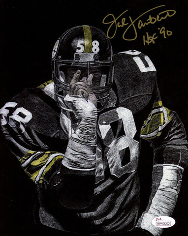 Jack Lambert Autographed Pittsburgh Steelers 8x10 Photo HOF JSA 48570