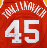 Rockets Rudy Tomjanovich Autographed Red Jersey Full Name Beckett QR #BH51731