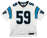 Panthers Luke Kuechly Authentic Signed White Nike Limited Jersey BAS Witnessed