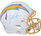 Justin Herbert Autographed (In Blue) Chargers Full Size Speed Helmet Fanatics