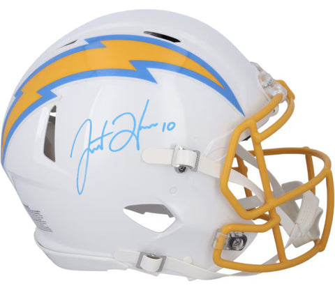 Justin Herbert Autographed (In Blue) Chargers Full Size Speed Helmet Fanatics