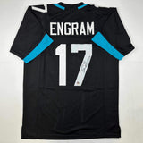 Autographed/Signed Evan Engram Jacksonville Black Jersey Beckett BAS COA