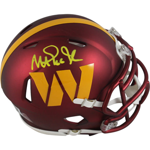 Magic Johnson Autographed Washington Commanders Speed Mini Helmet Beckett 49622