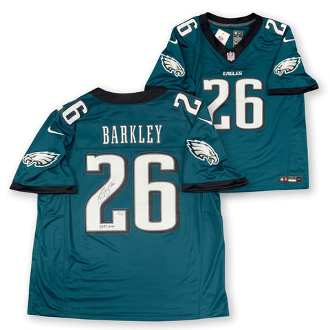 Saquon Barkley Autographed Eagles Super Bowl 59 Champs Nike Jersey Beckett D
