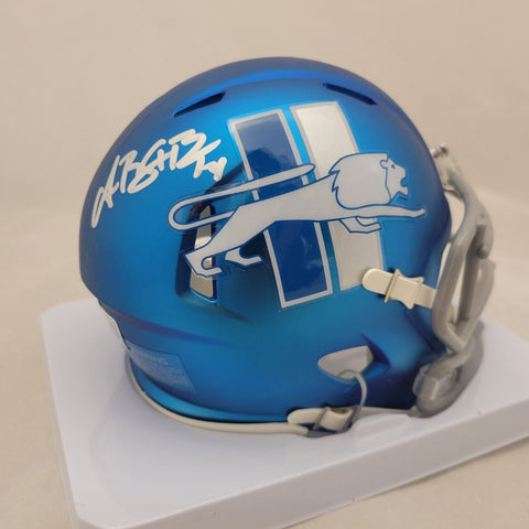 AMON RA ST BROWN SIGNED DETROIT LIONS 2023 ALTERNATE SPEED MINI HELMET BECKETT