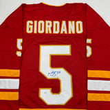 Autographed/Signed Mark Giordano Calgary Red Hockey Jersey JSA COA