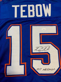 Tim Tebow Autographed Florida Signed Football Jersey 2007 Heisman JSA COA