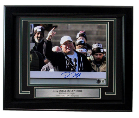 Big Dom DiSandro Signed/Autographed 8x10 Photo Eagles Framed Beckett 195291