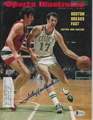 John Havlicek Signed Boston Celtics Sports Illustrated 11/13/72 Beckett