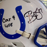 REGGIE WAYNE "COLT 4 LIFE" SIGNED AUTOGRAPHED INDIANAPOLIS COLTS MINI HELMET BAS