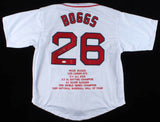 Wade Boggs Signed Boston Red Sox Career Stat Jersey (JSA COA) 12x All Star 3 B