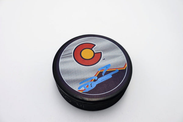 Devon Toews Colorado Avalanche "C" Logo Signed Puck