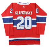 JURAJ SLAFKOVSKY Autographed Canadians Authentic Red Adidas Jersey FANATICS