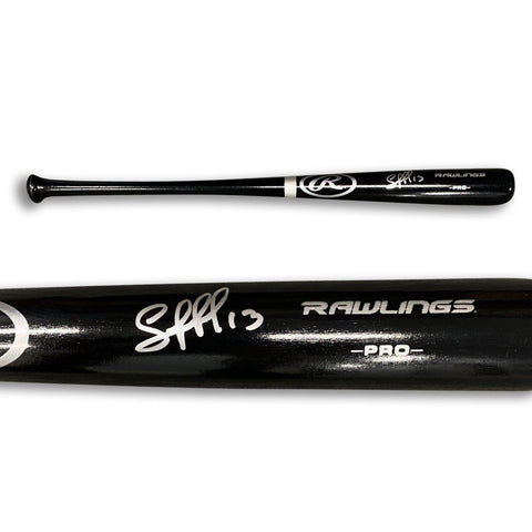 Salvador Perez Autographed Rawlings 34" Signed Black Baseball Bat Beckett COA