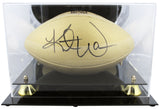 Kurt Warner Signed Wilson Replica Duke Metallic Gold Football W/ Case BAS Wit