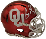 Lincoln Riley Autographed Oklahoma Sooners Chrome Mini Helmet FAN 36243