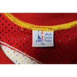 Dominique Wilkins Signed Atlanta Hawks Sand Knit 46 Red Jersey BAS 48504