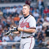 Chipper Jones Signed Atlanta Braves 35"x 43" Framed Signed Jersey (JSA) HOF / 3B