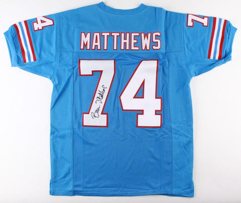 Bruce Matthews Signed Houston Oilers Jersey (JSA COA) 14xPro Bowl (1988-2001)