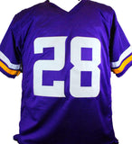 Adrian Peterson Signed Purple Pro Style Jersey w/2 insc- Beckett W Hologram *2