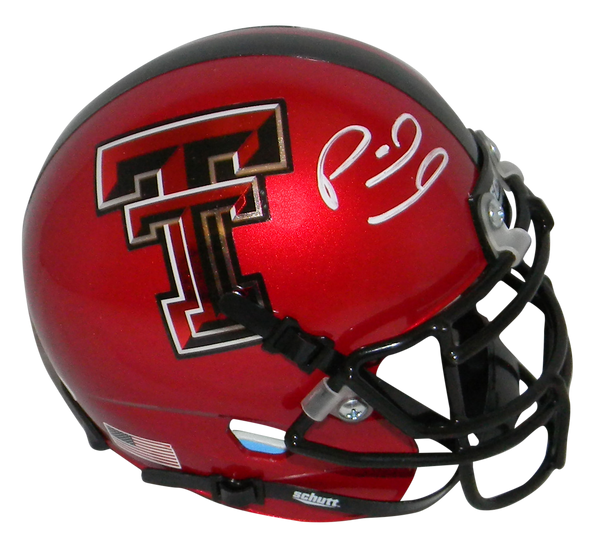 PATRICK MAHOMES SIGNED AUTOGRAPHED TEXAS TECH RED RAIDERS MINI HELMET JSA