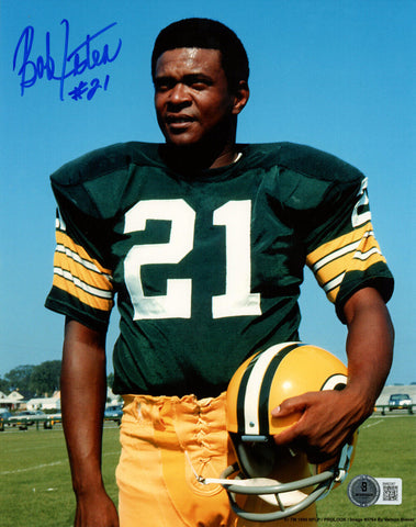 Bob Jeter Autographed/Signed Green Bay Packers 8x10 Photo Beckett 47896