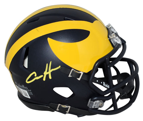 AIDAN HUTCHINSON SIGNED MICHIGAN WOLVERINES SPEED MINI HELMET BECKETT