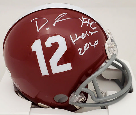 DEVONTA SMITH AUTOGRAPHED ALABAMA MINI HELMET "HEISMAN 2020" BECKETT 189553