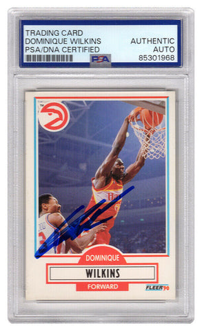 Dominique Wilkins Signed Hawks 1990-91 Fleer Basketball Card #6 - (PSA/DNA)