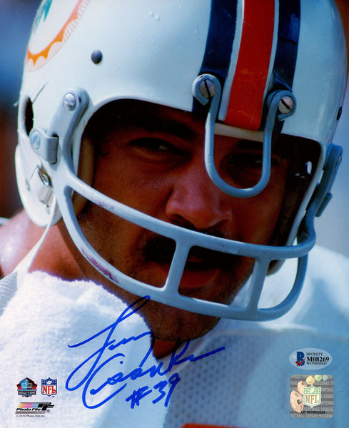 Larry Csonka Autographed/Signed Miami Dolphins 8x10 Photo Beckett 48532